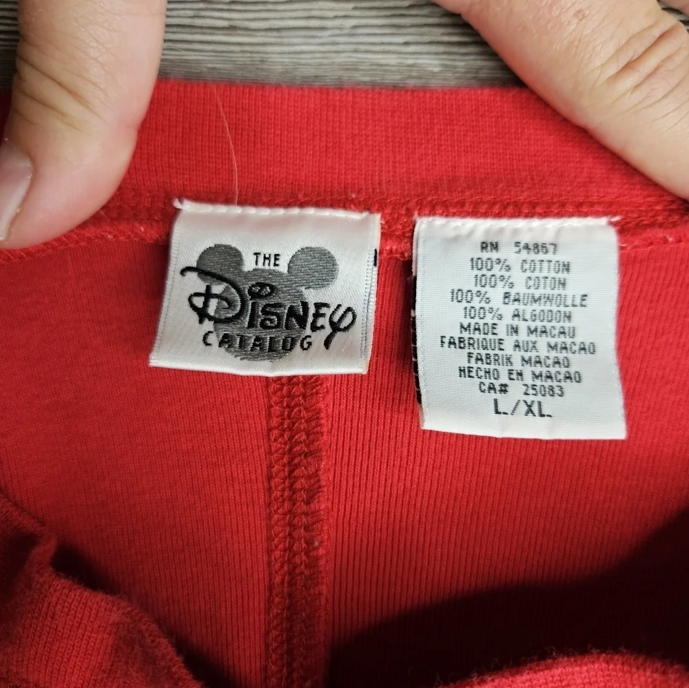 Disney Vintage 90s Mickey Mouse & Friends PJs Pajama Adult One Piece Butt Flap - Picture 6 of 9